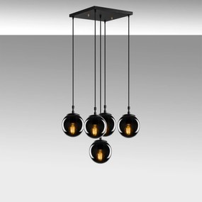 Candeeiro de Teto Efe – Preto Fumado – 65 x 65 cm