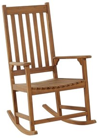 Cadeira de baloiço em madeira de acácia clara BOJANO Beliani