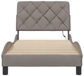 Estrutura de cama com LED sem colchão 80x200 cm tecido