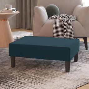 vidaXL Apoio de pés 78x56x32 veludo azul