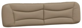 Estrutura cama cabeceira 200x200 cm couro artificial cappuccino