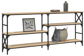 Mesa consola 180x29x76,5 cm derivados madeira carvalho sonoma