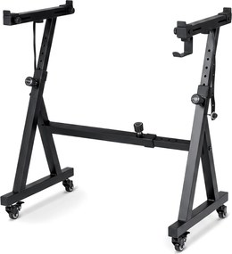Suporte para Teclado (TECLADO NÃO INCLUIDO), 59,5-90,5 x 51,5 x 62-94 cm, Ajustável em Altura, Preto