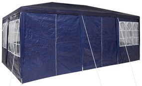 Tenda de Festa com 10 Laterais Azuis 6x4 m PE