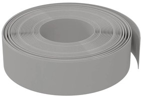 Bordas de jardim 2 pcs 10 m 15 cm polietileno cinzento