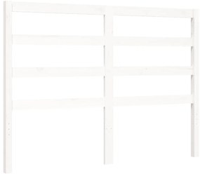 Cama sem colchão 140x200 cm madeira de pinho maciça branco