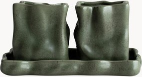 Frascos de armazenamento para cozinha Herb com bandeja, conjunto de 3