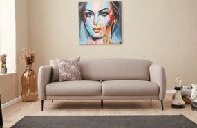 Sofá-Cama de 3 Lugares Venus – Creme – 210 cm x 80 cm x 95 cm