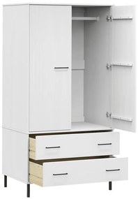 Roupeiro c/ pernas metal 90x55x172,5 cm madeira OSLO branco