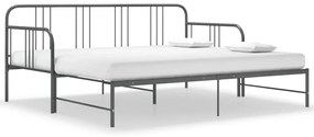 Estrutura sofá-cama de puxar 90x200 cm metal cinzento