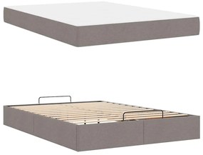 Estrutura da Cama Cinzento-acastanhado 160 x 200 cm tecido