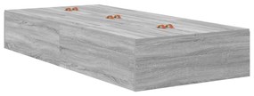 Estrutura de Cama de Armazenamento Cinzento Sonoma 75x190 cm