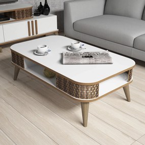 Mesa de Centro Eylül – Branco – 105x34,6x60 cm