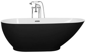 Banheira autónoma em acrílico preto e branco GUIANA Beliani