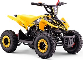 Mini Moto 4 Infantil para crianças 5 a 9 anos 50CC Beneo Motors MTX, velocidade até 40 Km/h com limitador Amarela