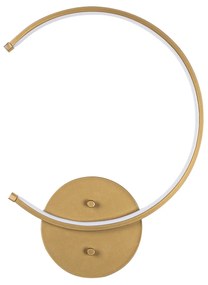 Candeeiro de Parede Moon - Dourado - 33 cm largura, 46 cm altura, 6 cm
