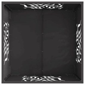 Fogaréu Quadrado vidaXL Preto 60x60x40 cm Aço