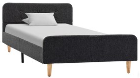 Estrutura de cama 100x200 cm serapilheira cinzento-escuro
