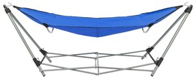 Rede com suporte dobrável azul
