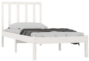 Estrutura cama solteiro 90x190 cm pinho maciço branco