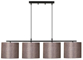 Candeeiro de Teto Valiz – Preto e Castanho – 110 x 25 cm