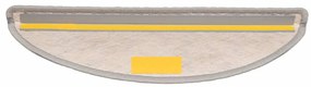 Tapetes escada adesivos aspeto sisal 30 pcs 56x17x3cm platina