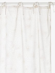 Cortina com lantejoulas, Love pink branco / lantejoulas