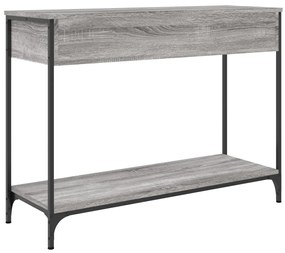 Mesa consola 100x34,5x75cm derivados de madeira cinzento sonoma