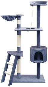 Árvore p/ gatos c/ postes arranhadores sisal 150 cm azul escuro