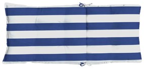 Almofadões cadeira encosto alto 4 pcs tecido oxford azul/branco