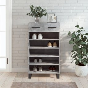 vidaXL Sapateira 60x35x105 cm derivados de madeira cinzento cimento