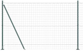 Cerca Euro da com 7 postes, 1,6 x 10 m, em aço galvanizado
