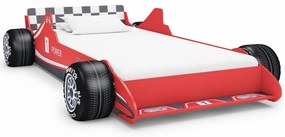Cama carro de corrida para crianças 90x200 cm vermelho