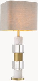 Candeeiro de mesa em mármore e vidro cristal Cullingham