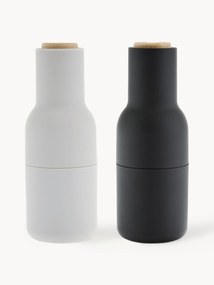 Saleiro e pimenteiro de designer com tampa em madeira de faia Bottle Grinder, 2 uni.