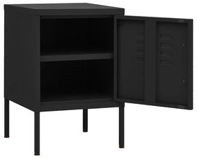 Mesa de cabeceira 35x35x51 cm aço preto