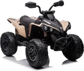 Moto 4 elétrica para crianças 1 a 5 anos 12V 4x4 Can-AM Maverick 12V com comando 2.4G Caqui