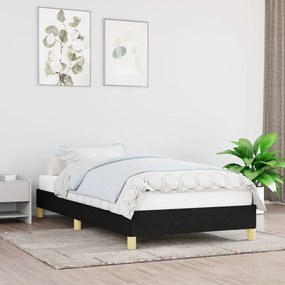 Estrutura de cama sem colchão 90x200 cm tecido preto