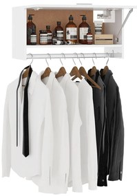 Roupeiro 70x32,5x35 cm derivados de madeira branco brilhante