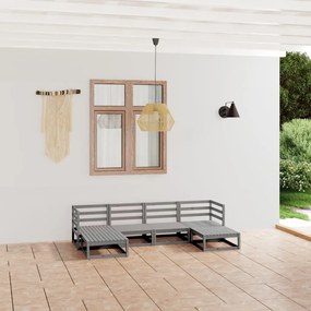 vidaXL 6 pcs conjunto lounge de jardim pinho maciço