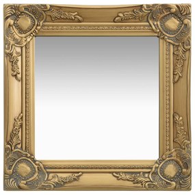 vidaXL Espelho de parede estilo barroco 40x40 cm dourado