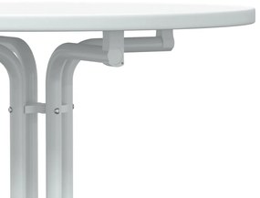 Mesa de jantar Ø60x110 cm derivados de madeira e aço branco