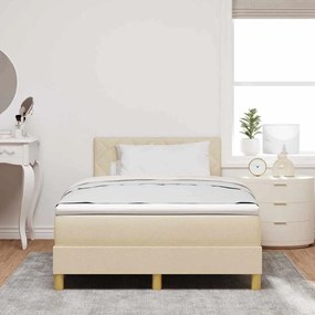 Cama Box com Molas com Colchão Creme 120x200 cm Tecido