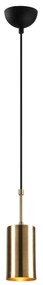 Candeeiro de Teto Kem – Dourado e Preto – 9 cm x 124 cm