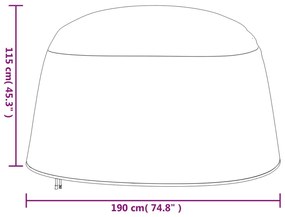 Capa para cadeira ovo suspensa Ø 190x115 cm 420D oxford preto