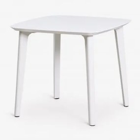 Mesa De Jardim Quadrada 85x85 Cm Em Polipropileno Scand Branco - Sklum