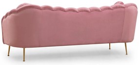 Sofá de 3 Lugares Istiridye – Rosa Pó – 215x90x80 cm