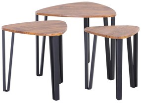 HOMCOM Conjunto de 3 Mesas de Café Nido Mesa de Café Moderna Mesa Auxiliar Mesas de Café para sala de estar 56x54.2x45.4 cm