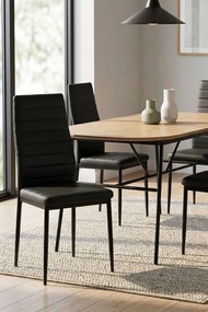 Pack 4 Cadeiras Lauter Couro Sintético - Preto