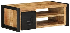 Mesa de centro 90x50x36 cm madeira de mangueira áspera maciça